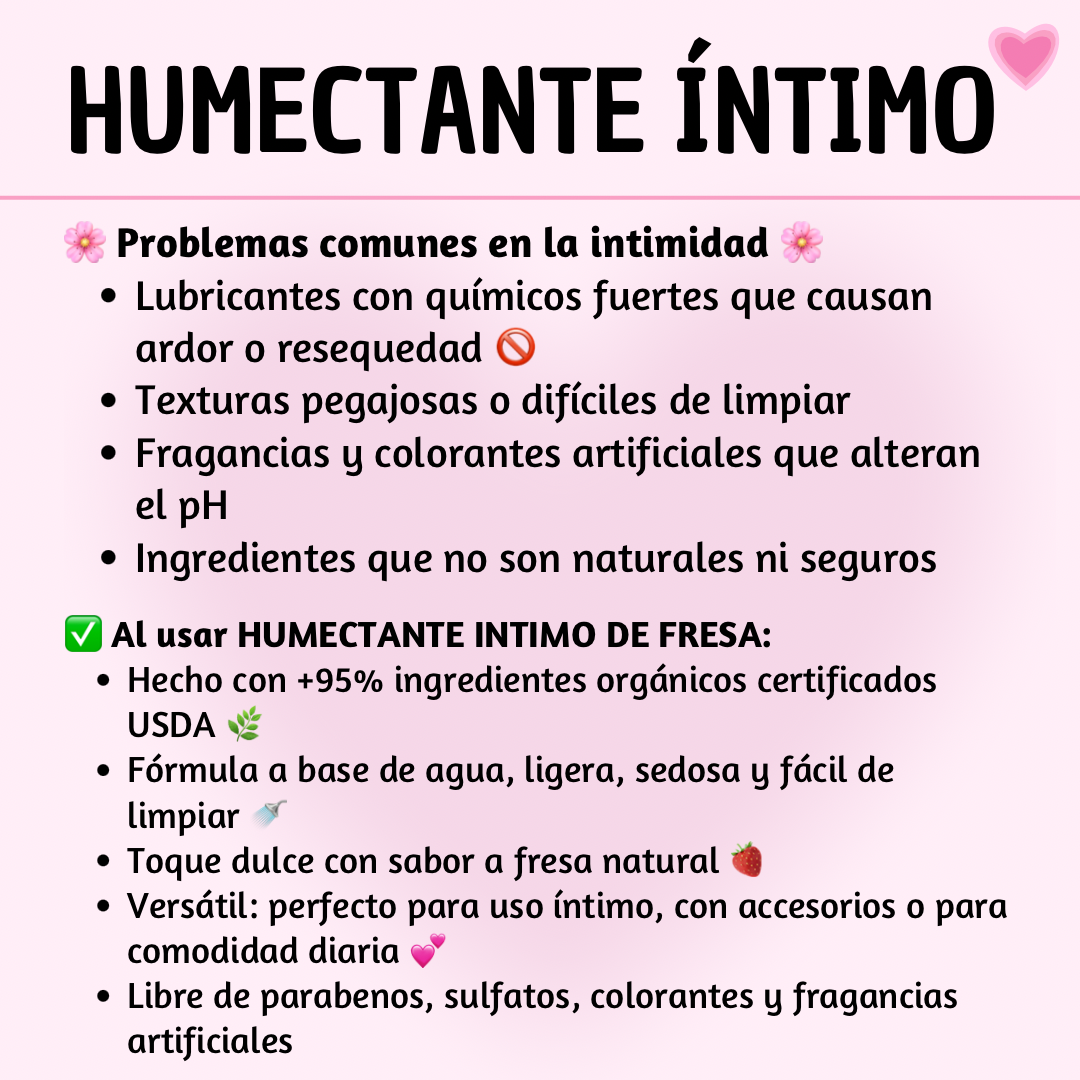 Humectante intímo de fresa