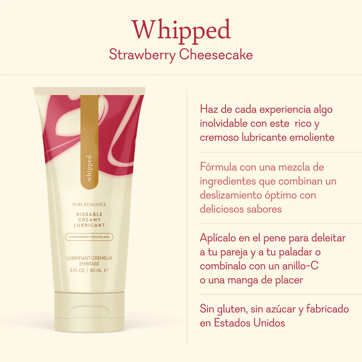 Crema comestible (cheescake fresa)